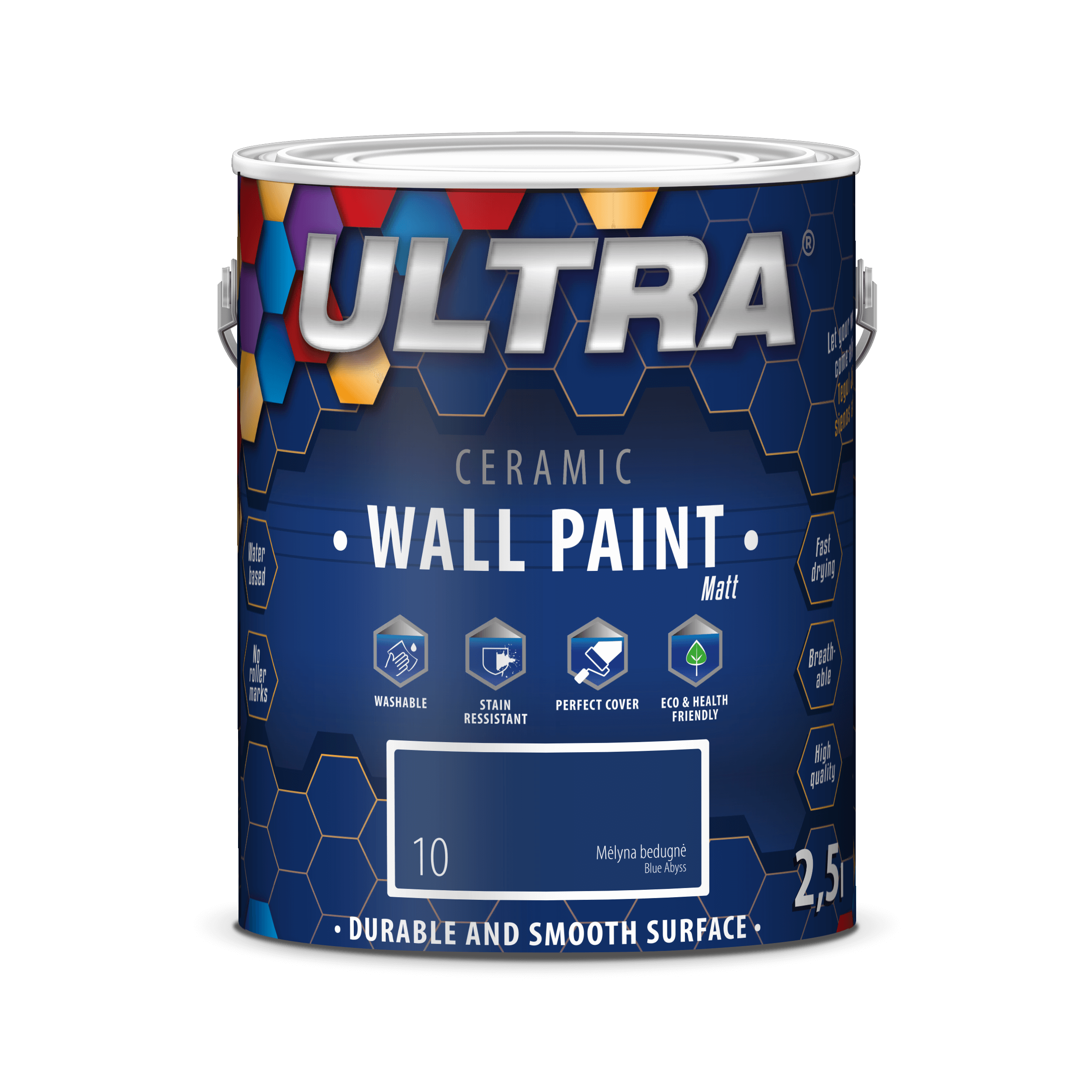 Interjero sienų dažai Ultra 2,5L 10 Mėlyna bedugnė Kategorija: Dažai sienoms