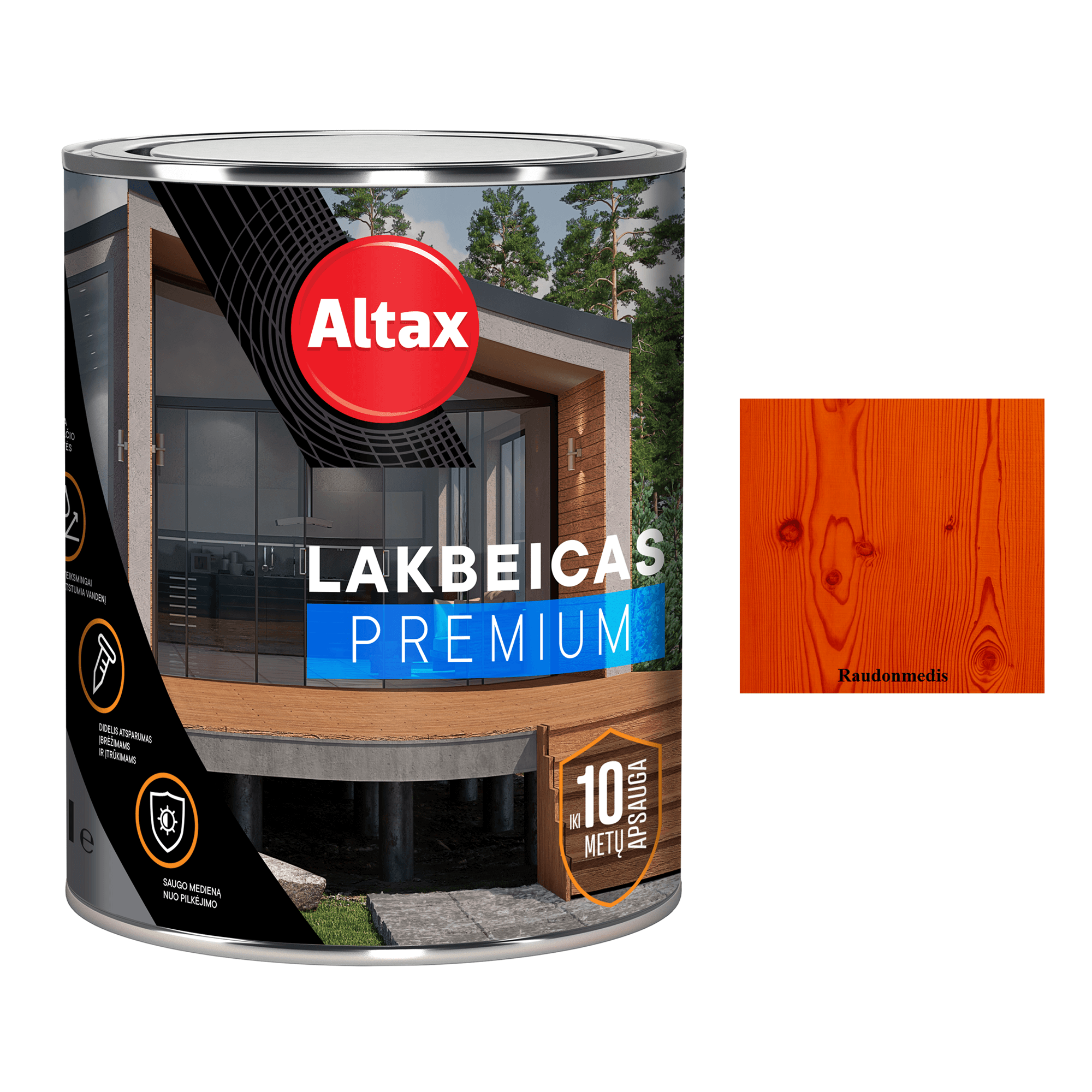 Lakbeicas premium, 0,75l raudonmedis Kategorija: lakai medienai