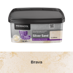 Struktūriniai dekoratyvniai dažai silver sand s2 brava