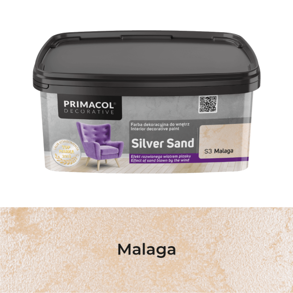 Struktūriniai dekoratyvniai dažai silver sand s3 malaga