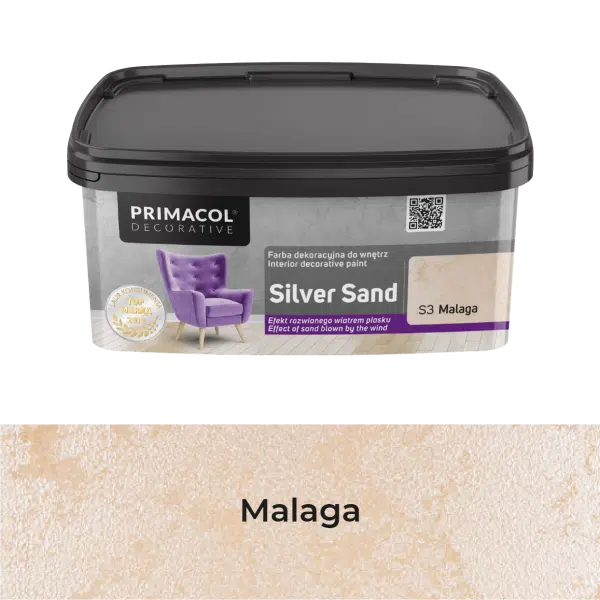 Struktūriniai dekoratyvniai dažai silver sand s3 malaga