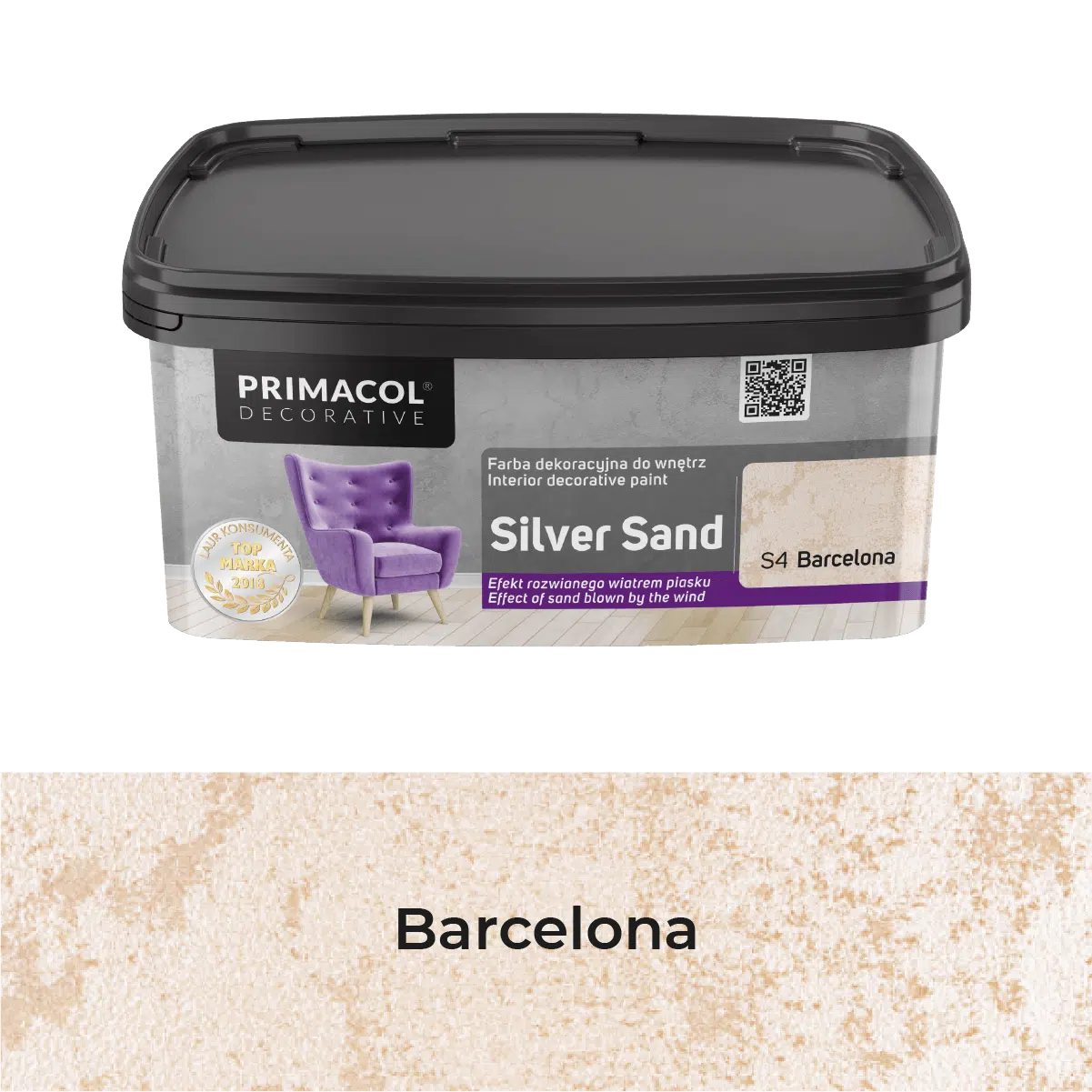 Struktūriniai dekoratyvniai dažai silver sand s4 barcelona