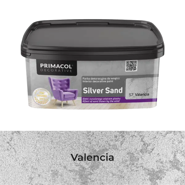 Struktūriniai dekoratyvniai dažai silver sand s7 valencia