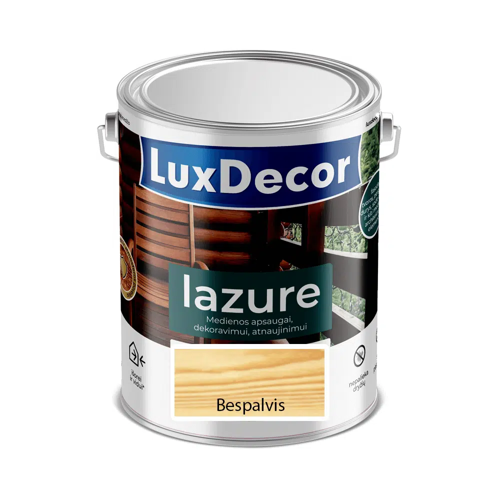 Medienos impregnantas LuxDecor Lazure bespalvis 2,2l