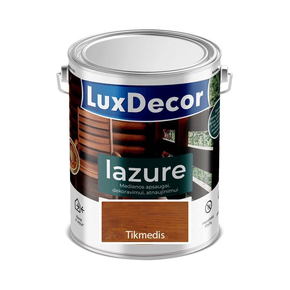 Medienos impregnantas LuxDecor Lazure tikmedis 2,2l