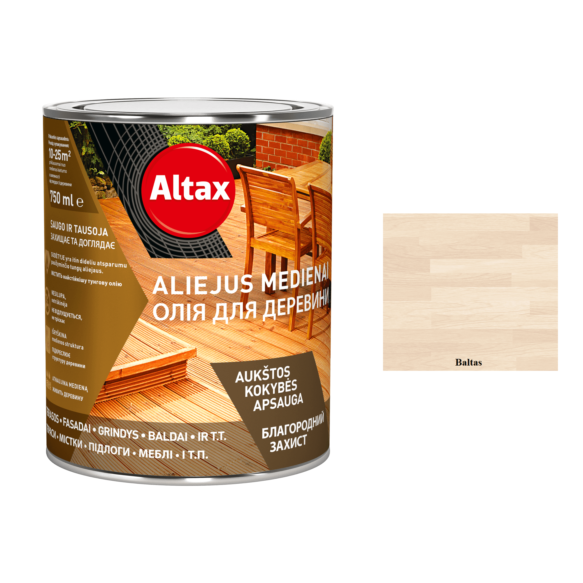 aliejus medienai altax baltas 0,75l
