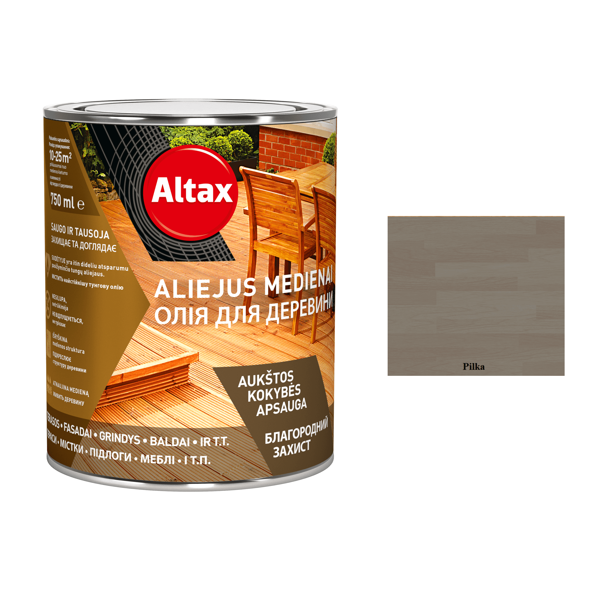 aliejus medienai altax pilka 0,75l