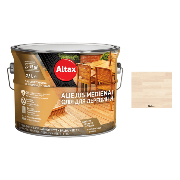 aliejus medienai altax baltas 2,5l