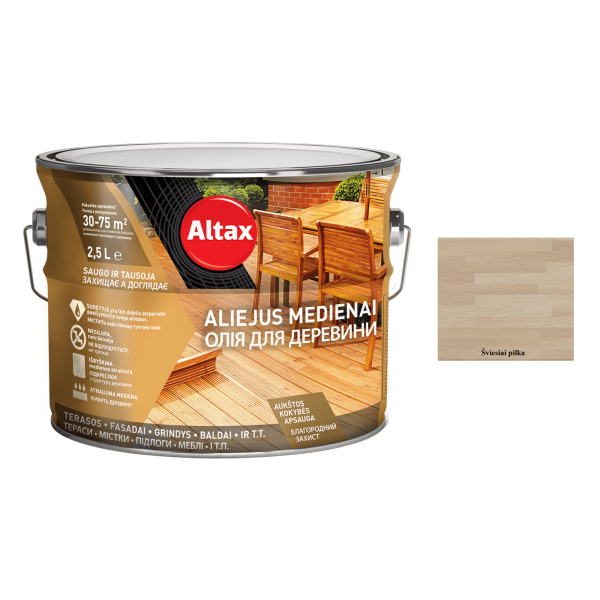 aliejus medienai altax šviesiai pilka 2,5l