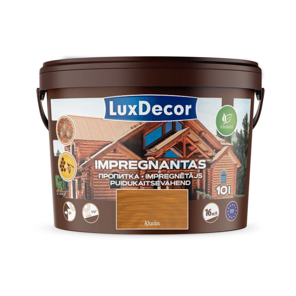 Dekoratyvinis impregnantas medienai LuxDecor ąžuolas 10l Kategorija: medienos impregnantai