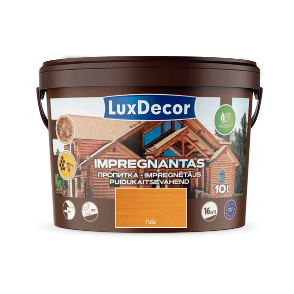 Dekoratyvinis impregnantas medienai LuxDecor pušis 10l Kategorija: medienos impregnantai