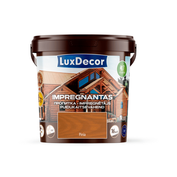 Dekoratyvinis impregnantas medienai LuxDecor pinia 1l Kategorija: medienos impregnantai