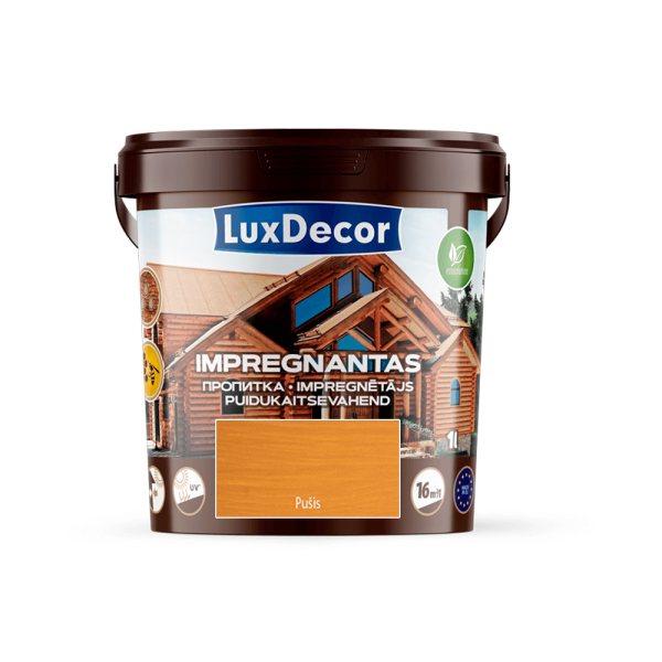 Dekoratyvinis impregnantas medienai LuxDecor pušis 1l Kategorija: medienos impregnantai