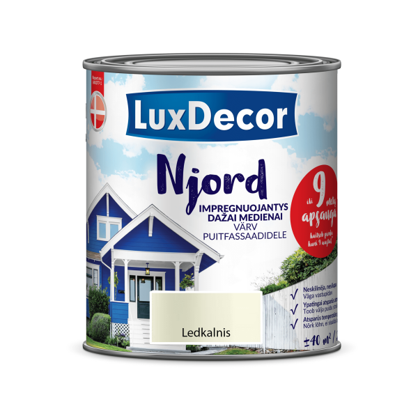 Luxdecor njord impregnuojantys dažai medienai, ledkalnis spalva