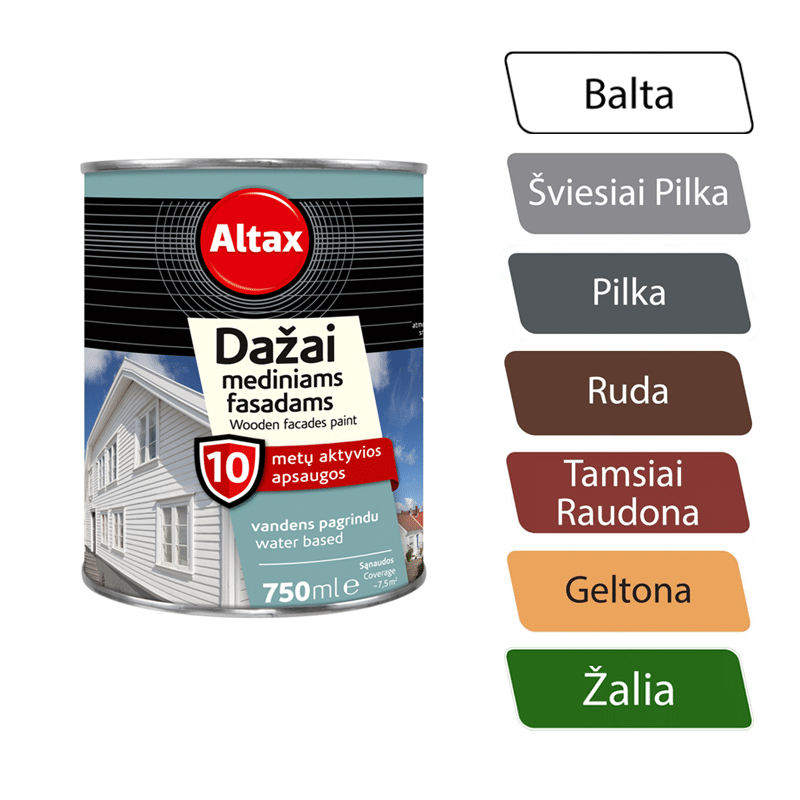 Altax fasadiniai dažai - spalvos